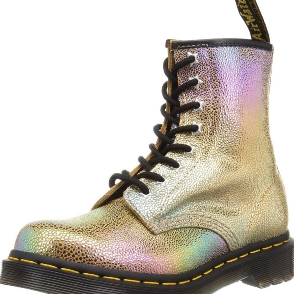 Dr. Martens 1460 Rainbow Ray Sand Rainbow Ray Women's shoes Size6 new - Picture 9 of 10